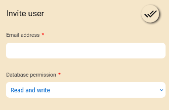 Invite new users to your database